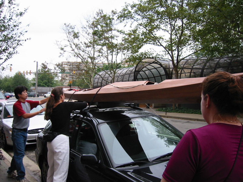 on to the car